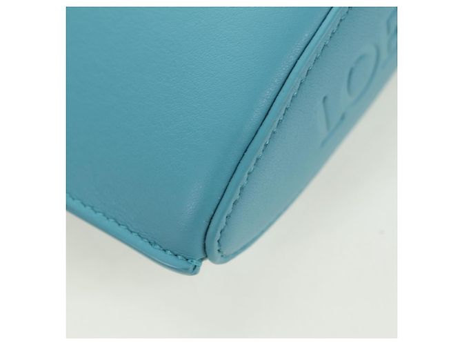 LOEWE × Ghibli Howl's Moving Castle Dice Pocket Hin Leather Blue Auth 167311SM D'oro Blu chiaro - vista 15