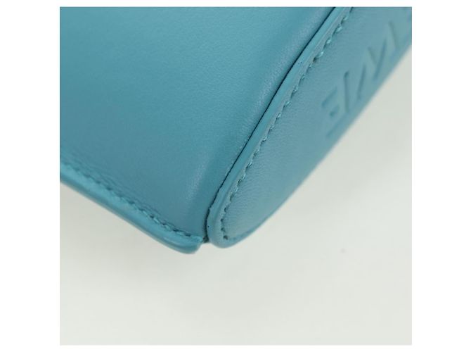 LOEWE × Ghibli Howl's Moving Castle Dice Pocket Hin Leather Blue Auth 167311SM D'oro Blu chiaro - vista 17