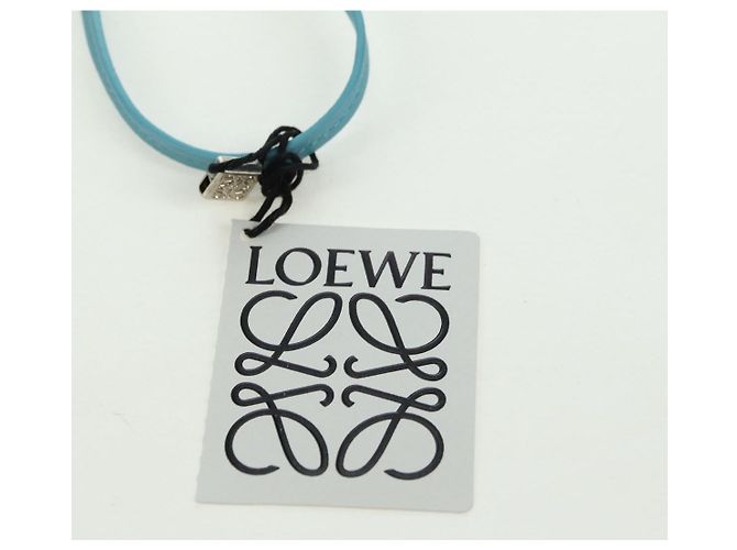 LOEWE × Ghibli Howl's Moving Castle Dice Pocket Hin Leather Blue Auth 167311SM D'oro Blu chiaro - vista 9
