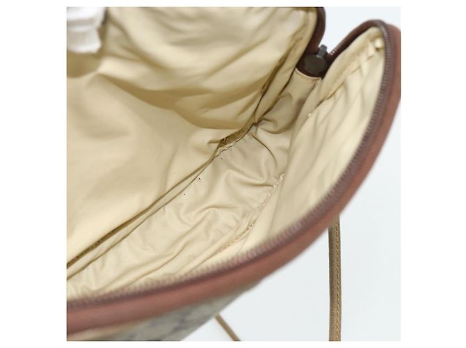 Bolsa de Ombro GUCCI GG Plus Supreme PVC Bege Ouro Auth 180113 Dourado - vista 17