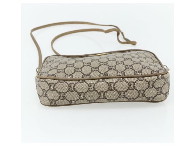 Bolsa de Ombro GUCCI GG Plus Supreme PVC Bege Ouro Auth 180113 Dourado - vista 9