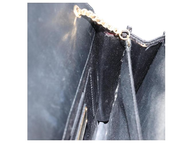 Borsa a Spalla Salvatore Ferragamo Gancini in Satin Nero e Oro Auth 179087 D'oro - vista 18