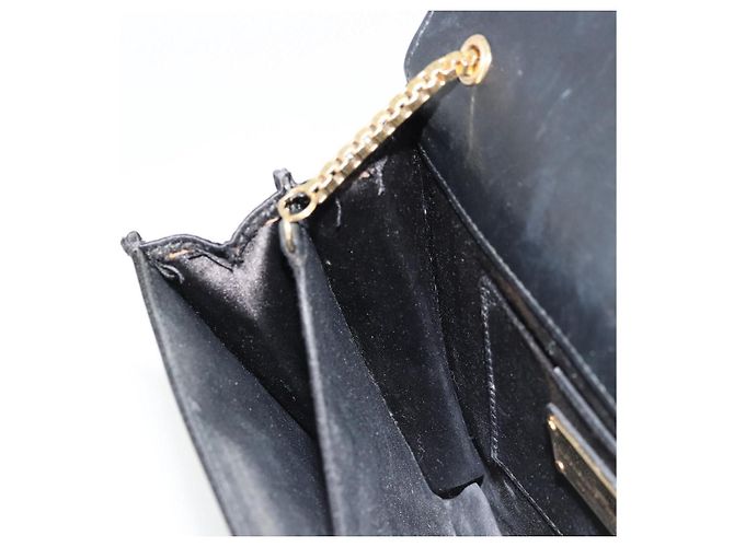 Borsa a Spalla Salvatore Ferragamo Gancini in Satin Nero e Oro Auth 179087 D'oro - vista 19
