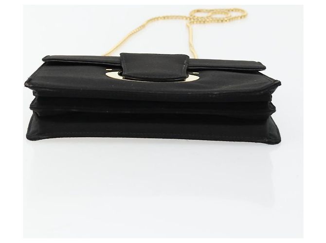 Borsa a Spalla Salvatore Ferragamo Gancini in Satin Nero e Oro Auth 179087 D'oro - vista 9