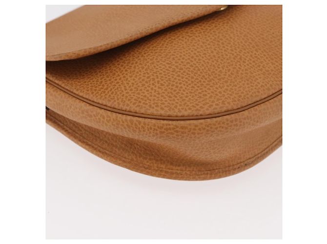 Bolso de Hombro Christian Dior de Cuero Beige Oro Auth 180011 Dorado - vista 10