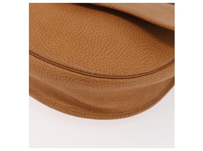 Bolso de Hombro Christian Dior de Cuero Beige Oro Auth 180011 Dorado - vista 11