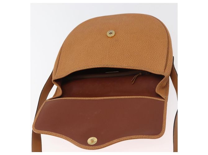 Bolso de Hombro Christian Dior de Cuero Beige Oro Auth 180011 Dorado - vista 15