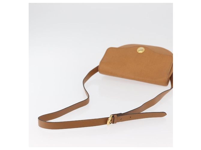 Bolso de Hombro Christian Dior de Cuero Beige Oro Auth 180011 Dorado - vista 7
