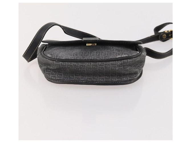 FENDI Zucchino Canvas Zucca Canvas Pecan Canvas Bag PVC 3 Set Auth bs35110 Marrone Nero - vista 21