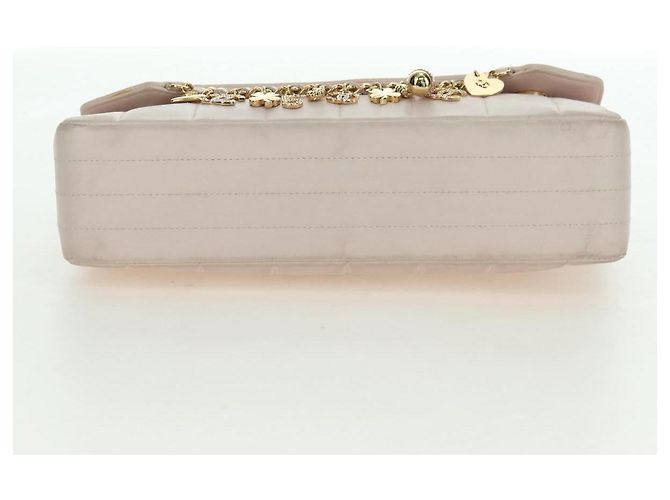 CHANEL Choco Bar Icon Chain Shoulder Bag Lamb Skin Gold Pink CC Auth 179351SV Rosa Dourado - vista 12