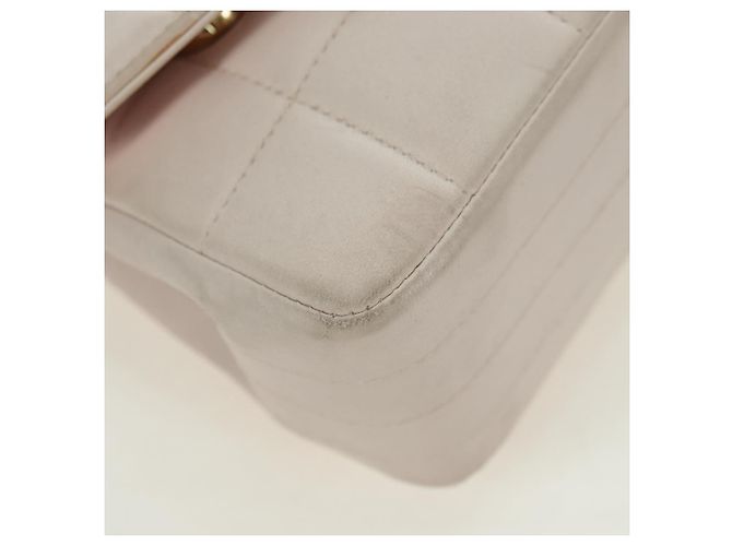 CHANEL Choco Bar Icon Chain Shoulder Bag Lamb Skin Gold Pink CC Auth 179351SV Rosa Dourado - vista 13