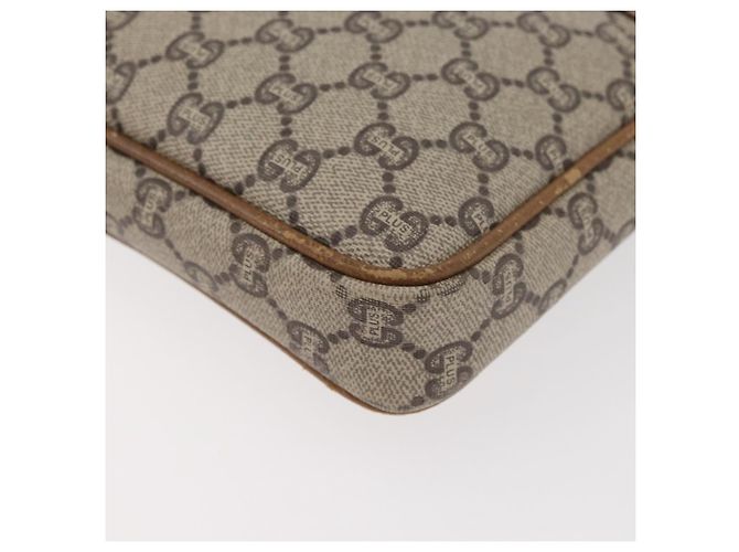 GUCCI GG Plus Supreme Clutch Bag PVC Beige Gold Auth 180134 Golden - view 10