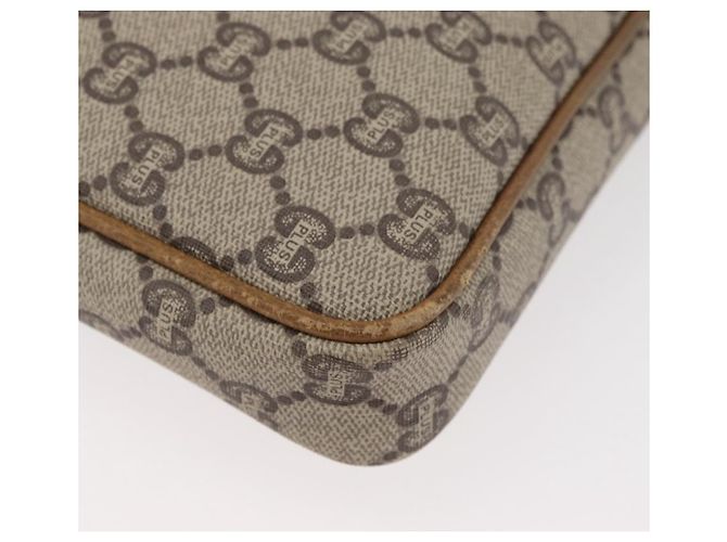 GUCCI GG Plus Supreme Clutch Bag PVC Beige Gold Auth 180134 Golden - view 11