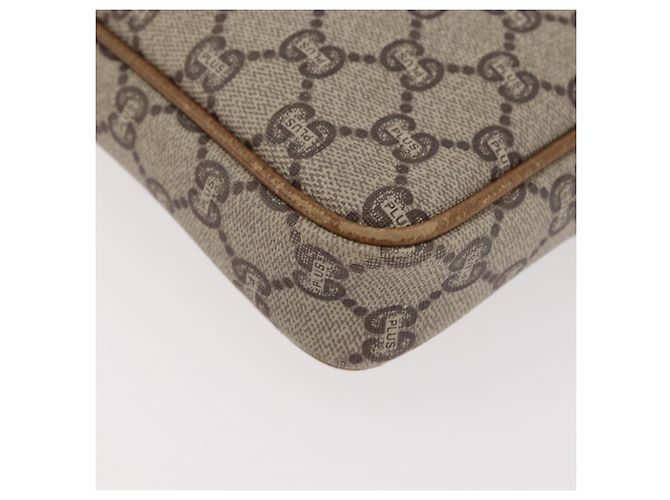 GUCCI GG Plus Supreme Clutch Bag PVC Beige Gold Auth 180134 Golden - view 12