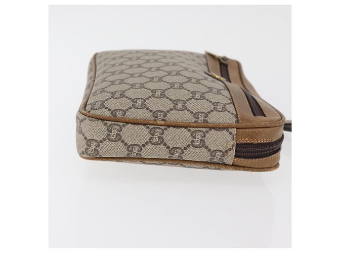 GUCCI GG Plus Supreme Clutch Bag PVC Beige Gold Auth 180134 Golden - view 4