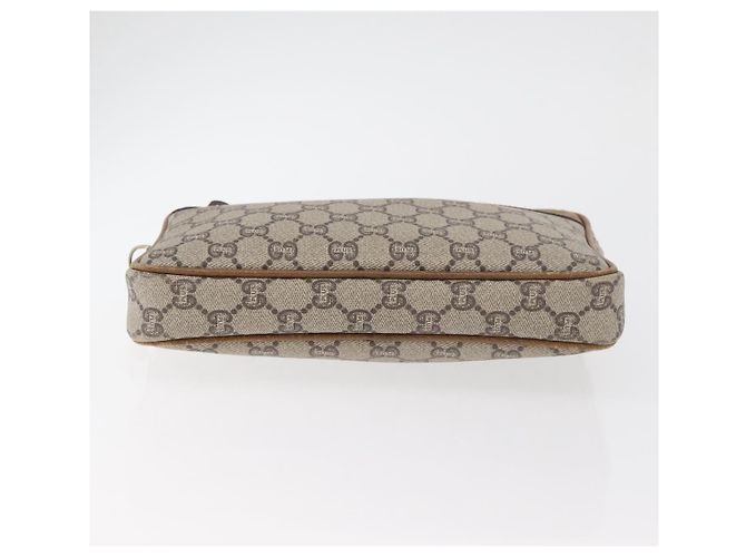GUCCI GG Plus Supreme Clutch Bag PVC Beige Gold Auth 180134 Golden - view 8