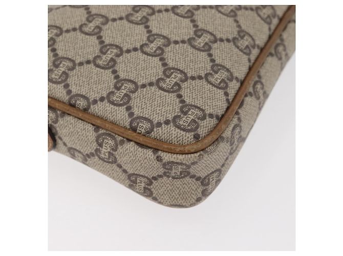 GUCCI GG Plus Supreme Clutch Bag PVC Beige Gold Auth 180134 Golden - view 9