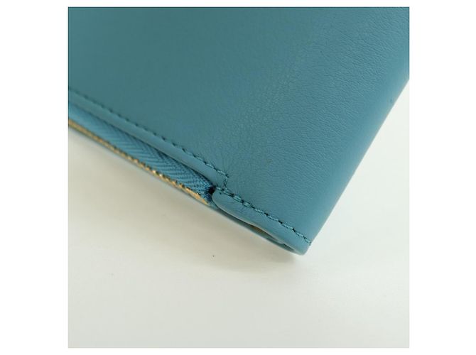LOEWE �~ Ghibli Howl's Compact Zip Wallet Hin Leather Light Blue Auth 167304SM Blu chiaro - vista 16