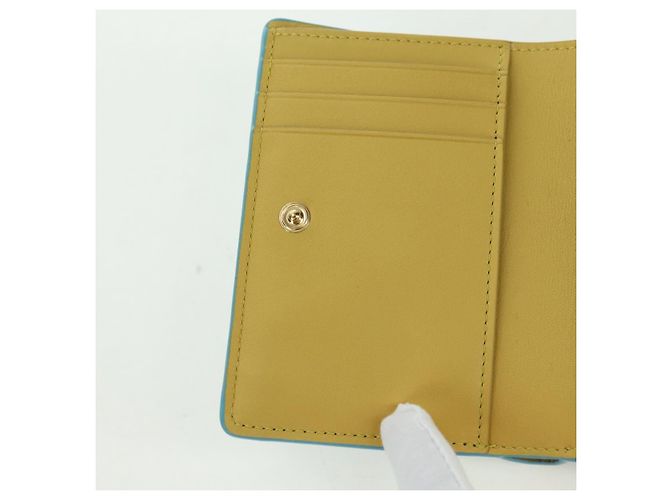 LOEWE �~ Ghibli Howl's Compact Zip Wallet Hin Leather Light Blue Auth 167304SM Blu chiaro - vista 19