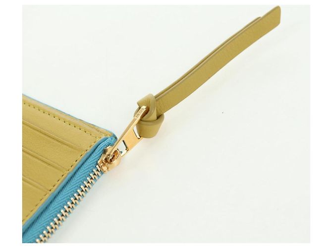 LOEWE �~ Ghibli Howl's Compact Zip Wallet Hin Leather Light Blue Auth 167304SM Blu chiaro - vista 9
