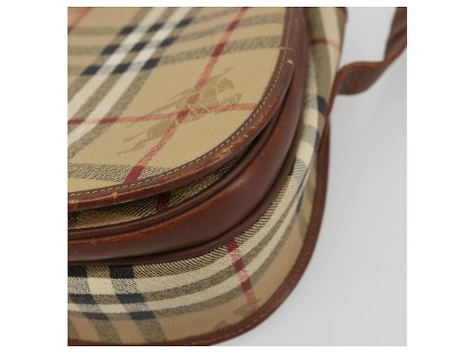 Borsa a tracolla Burberrys Nova Check PVC Beige Oro Auth BA12570 D'oro - vista 10