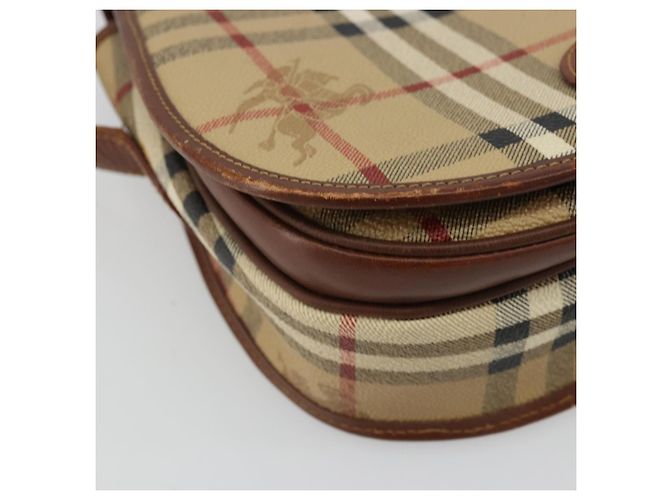 Borsa a tracolla Burberrys Nova Check PVC Beige Oro Auth BA12570 D'oro - vista 11