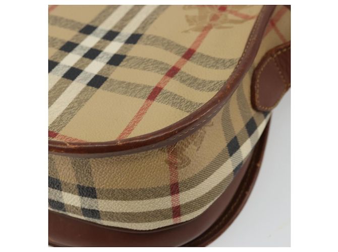 Borsa a tracolla Burberrys Nova Check PVC Beige Oro Auth BA12570 D'oro - vista 12