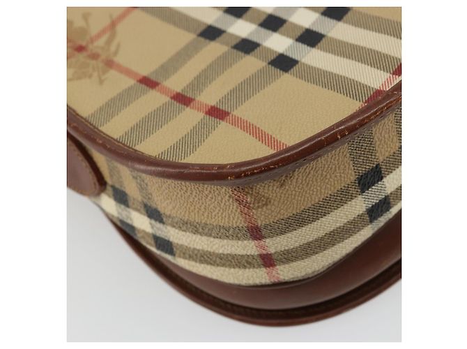 Borsa a tracolla Burberrys Nova Check PVC Beige Oro Auth BA12570 D'oro - vista 13