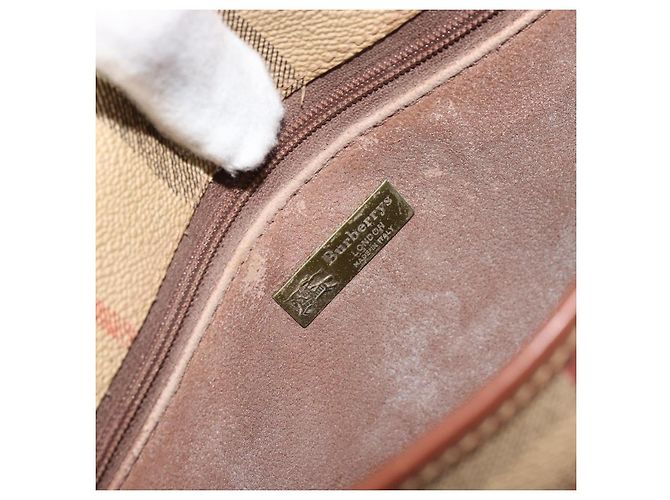 Borsa a tracolla Burberrys Nova Check PVC Beige Oro Auth BA12570 D'oro - vista 17