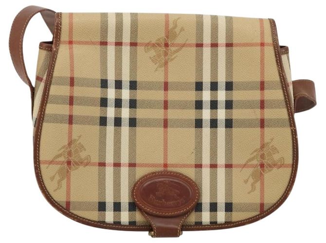 Borsa a tracolla Burberrys Nova Check PVC Beige Oro Auth BA12570 D'oro - vista 2