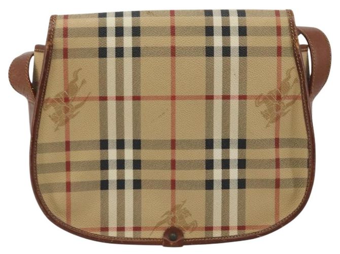 Borsa a tracolla Burberrys Nova Check PVC Beige Oro Auth BA12570 D'oro - vista 3