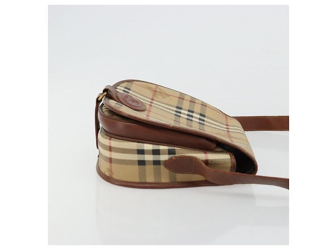 Borsa a tracolla Burberrys Nova Check PVC Beige Oro Auth BA12570 D'oro - vista 4