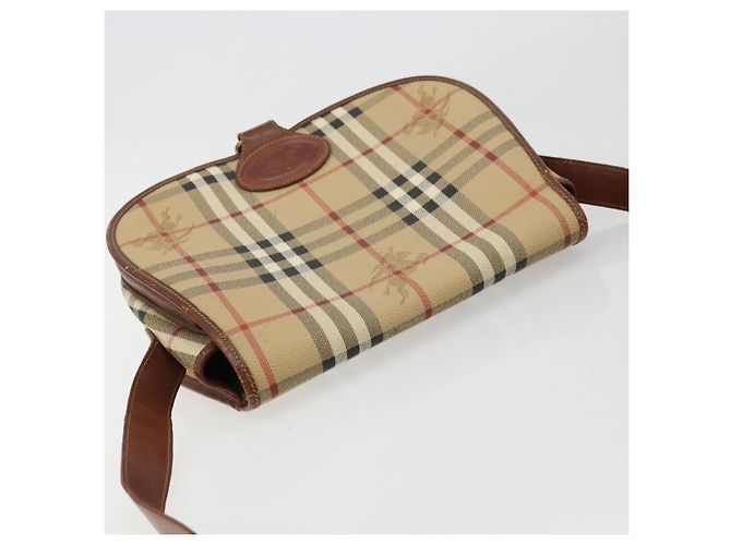 Borsa a tracolla Burberrys Nova Check PVC Beige Oro Auth BA12570 D'oro - vista 6