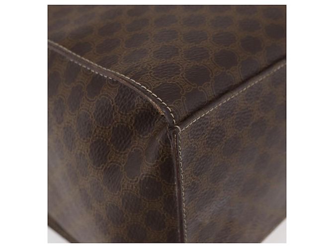 Céline CELINE Macadam Canvas Tote Bag PVC Leder Braun Gold Authentisch 180188 Golden - Ansicht 10