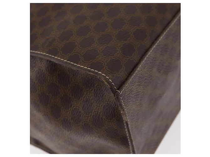 Céline CELINE Macadam Canvas Tote Bag PVC Leder Braun Gold Authentisch 180188 Golden - Ansicht 12