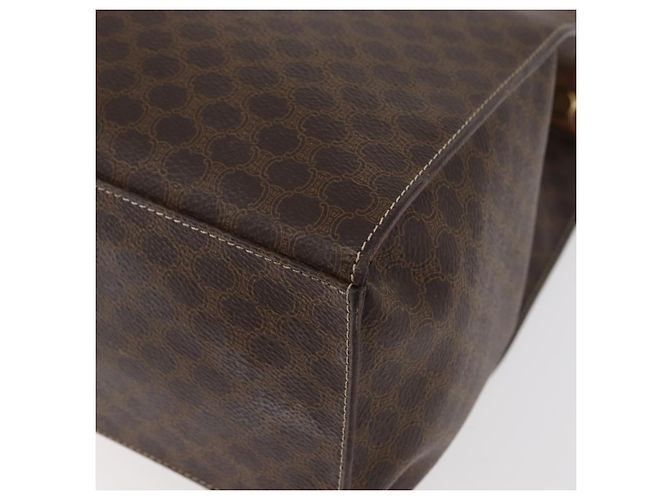 Céline CELINE Macadam Canvas Tote Bag PVC Leder Braun Gold Authentisch 180188 Golden - Ansicht 13