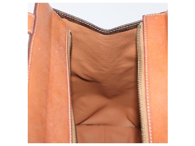 Céline CELINE Macadam Canvas Tote Bag PVC Leder Braun Gold Authentisch 180188 Golden - Ansicht 19