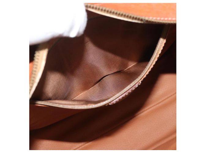 Céline CELINE Macadam Canvas Tote Bag PVC Leder Braun Gold Authentisch 180188 Golden - Ansicht 21
