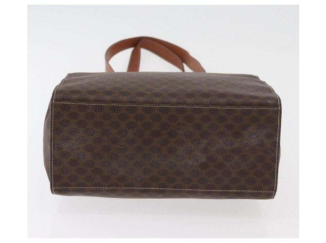 Céline CELINE Macadam Canvas Tote Bag PVC Leder Braun Gold Authentisch 180188 Golden - Ansicht 9