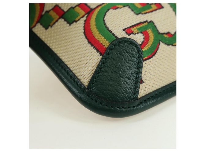 Borsa GUCCI Web Sherry Line Canvas 100th Anniversary Beige 493930 Auth mr2495V - vista 11