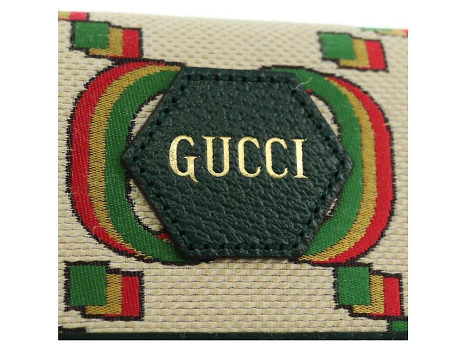 Borsa GUCCI Web Sherry Line Canvas 100th Anniversary Beige 493930 Auth mr2495V - vista 15