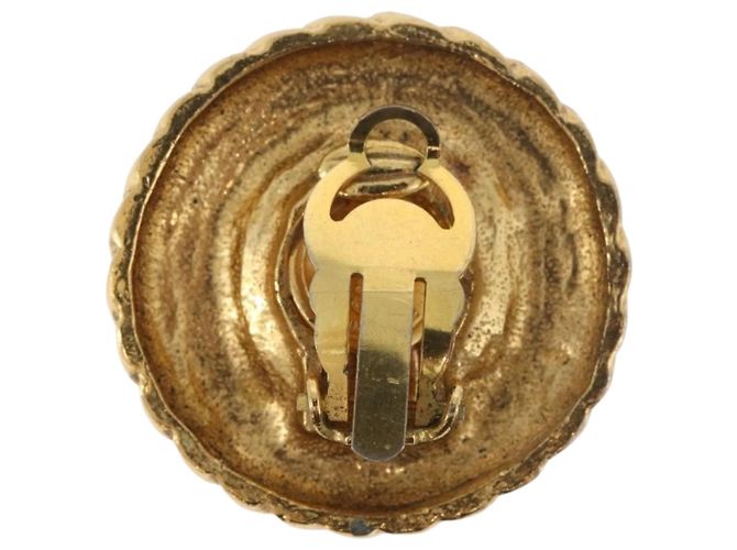 Orecchini CHANEL metallo Gold CC Auth 178397 D'oro - vista 3
