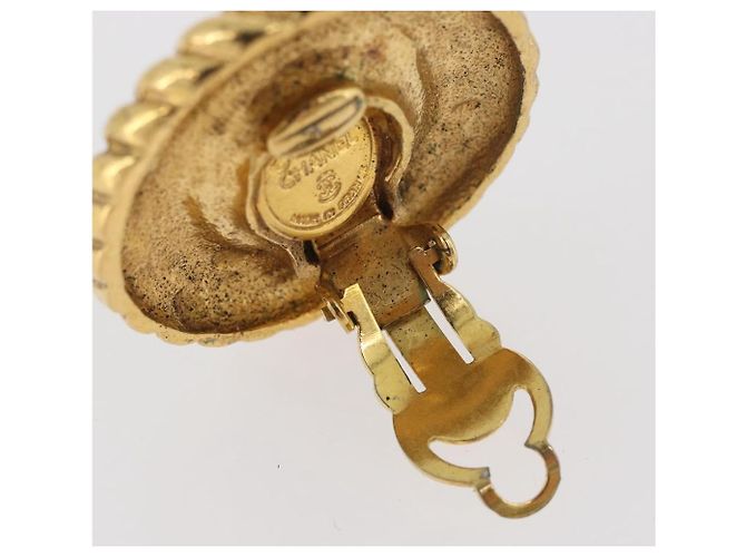 Orecchini CHANEL metallo Gold CC Auth 178397 D'oro - vista 5