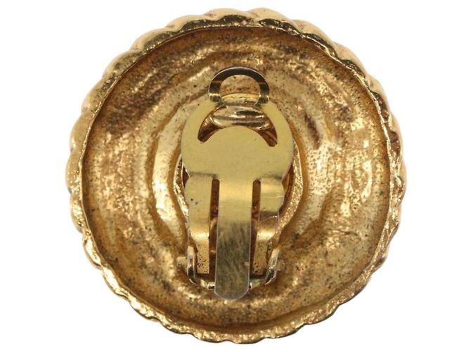 Orecchini CHANEL metallo Gold CC Auth 178397 D'oro - vista 7