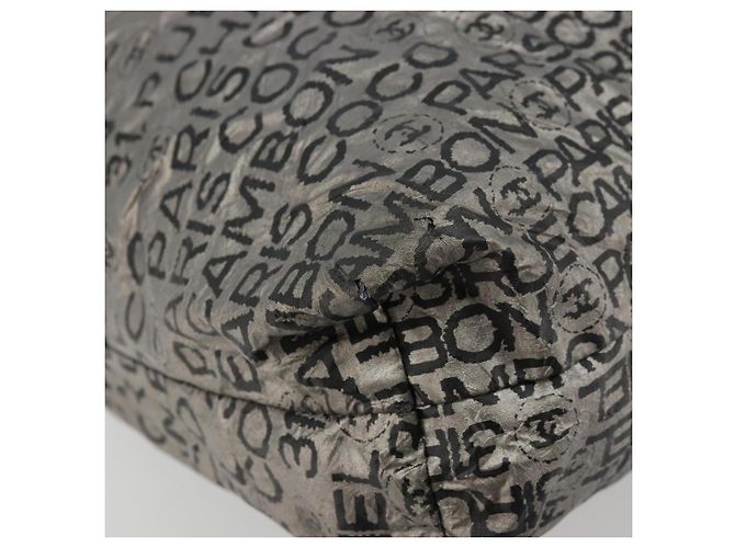 CHANEL Unlimited Tote Bag beschichtet Canvas Silver CC Auth bs35061 Silber - Ansicht 13