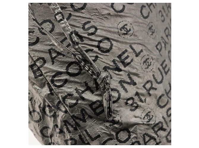CHANEL Unlimited Tote Bag beschichtet Canvas Silver CC Auth bs35061 Silber - Ansicht 15