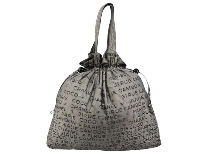 CHANEL Unlimited Tote Bag beschichtet Canvas Silver CC Auth bs35061 Silber - Ansicht 2
