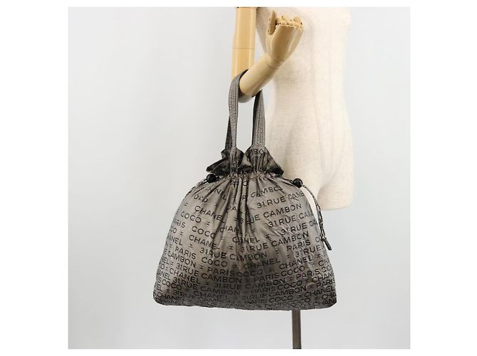 CHANEL Unlimited Tote Bag beschichtet Canvas Silver CC Auth bs35061 Silber - Ansicht 23