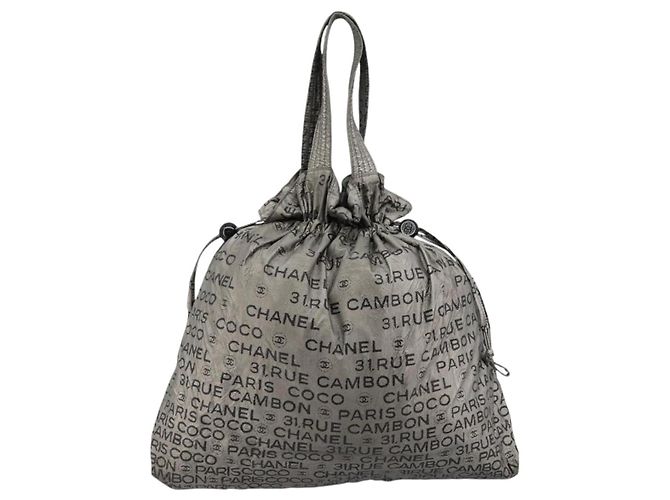 CHANEL Unlimited Tote Bag beschichtet Canvas Silver CC Auth bs35061 Silber - Ansicht 3