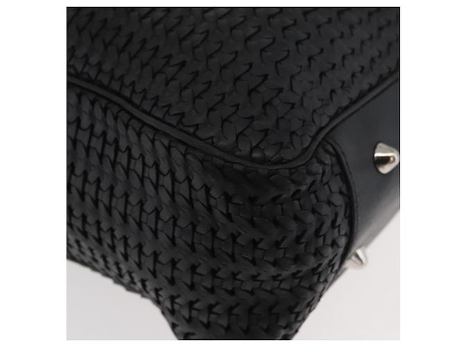Borsa Christian Dior in pelle nera argento Auth ep14496 Nero - vista 10